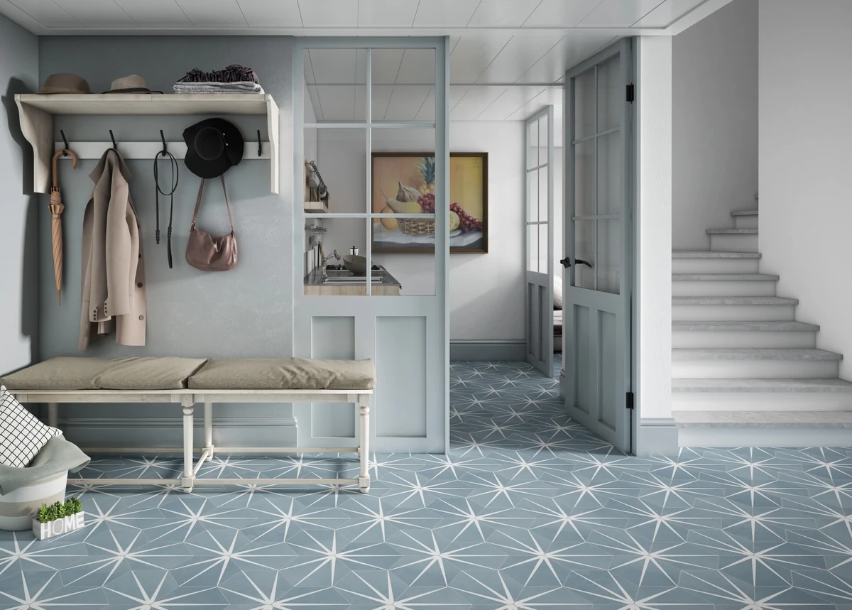 Gres Apavisa STARLINE efekt kamień - aranzacja w eleganckiej lazience