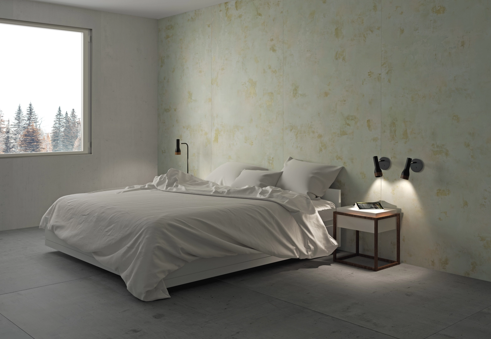 Gres Apavisa MOOD efekt beton - aranzacja w eleganckiej lazience