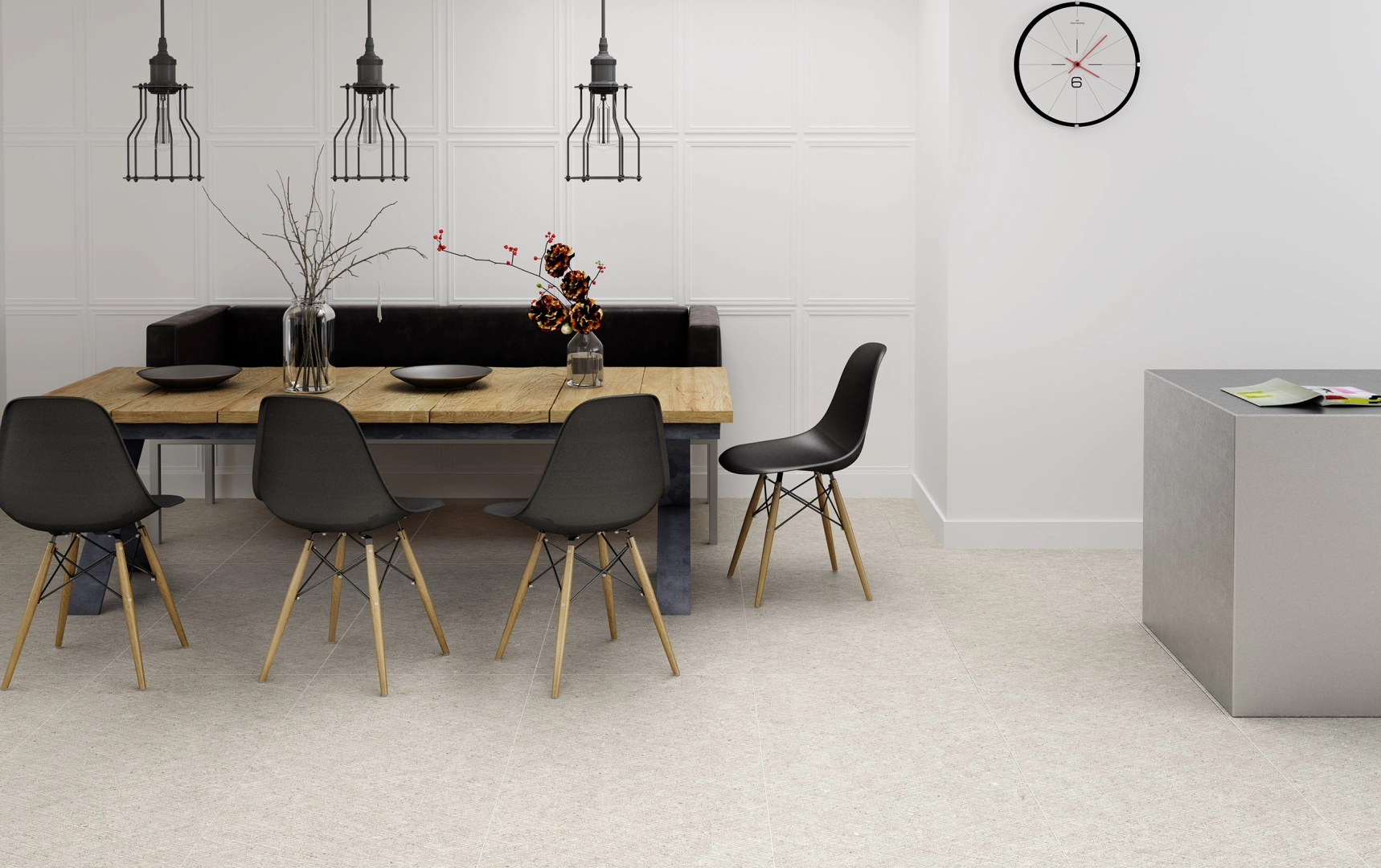 Gres Apavisa NANOCONCEPT efekt kamień - aranzacja w eleganckiej lazience