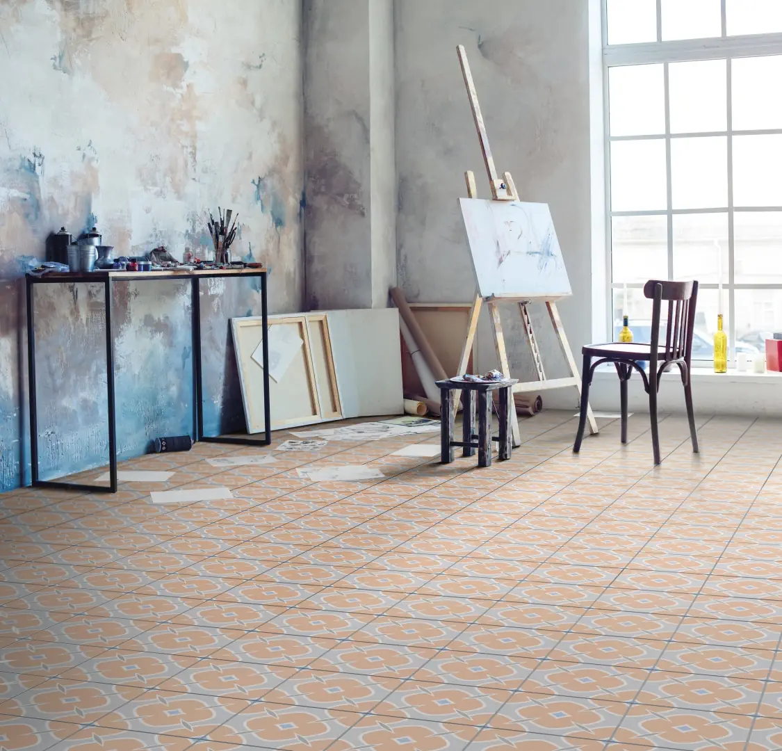Gres Apavisa PONTI efekt wzór - aranzacja w eleganckiej lazience