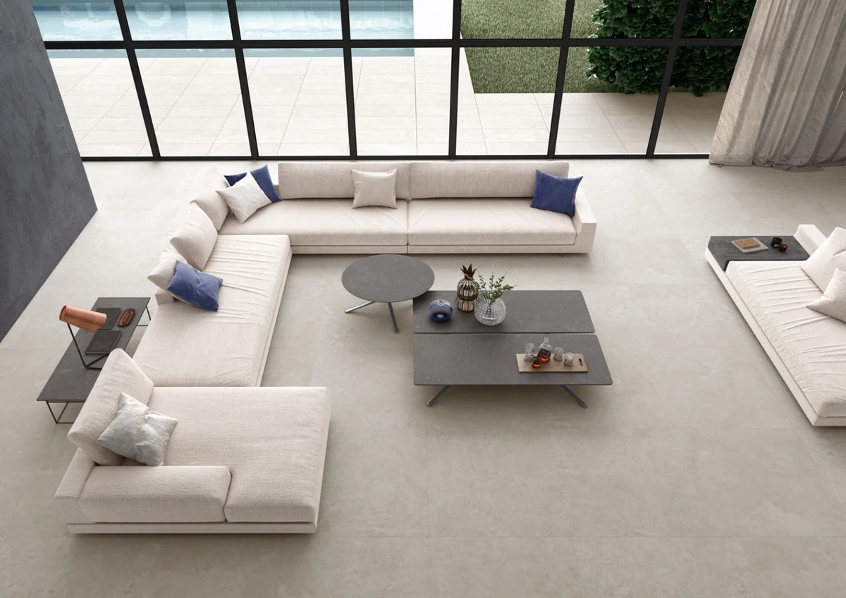Gres Apavisa NORTH efekt marmur, kamień - aranzacja w eleganckiej lazience