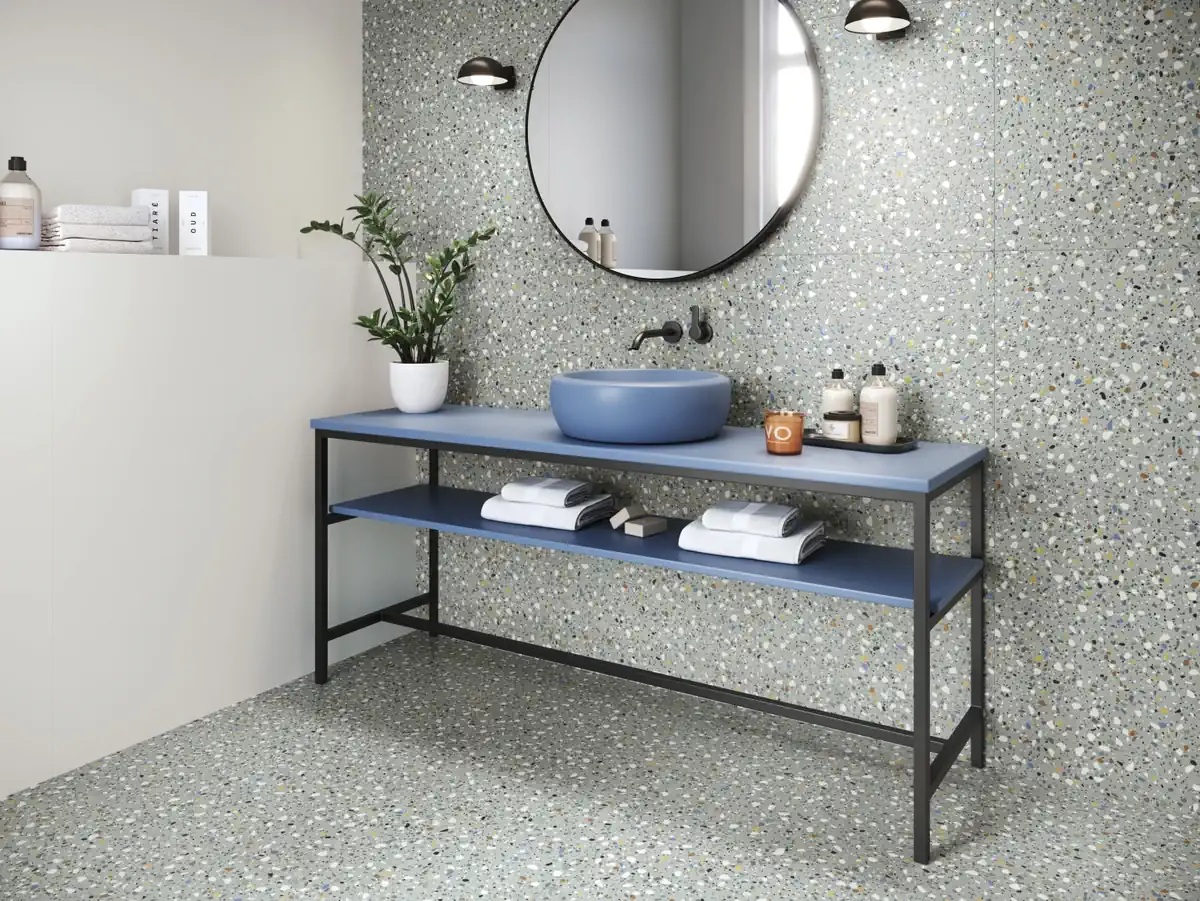 Gres Ape FOUR SEASONS efekt kolor - aranzacja w minimalistycznym wnetrzu