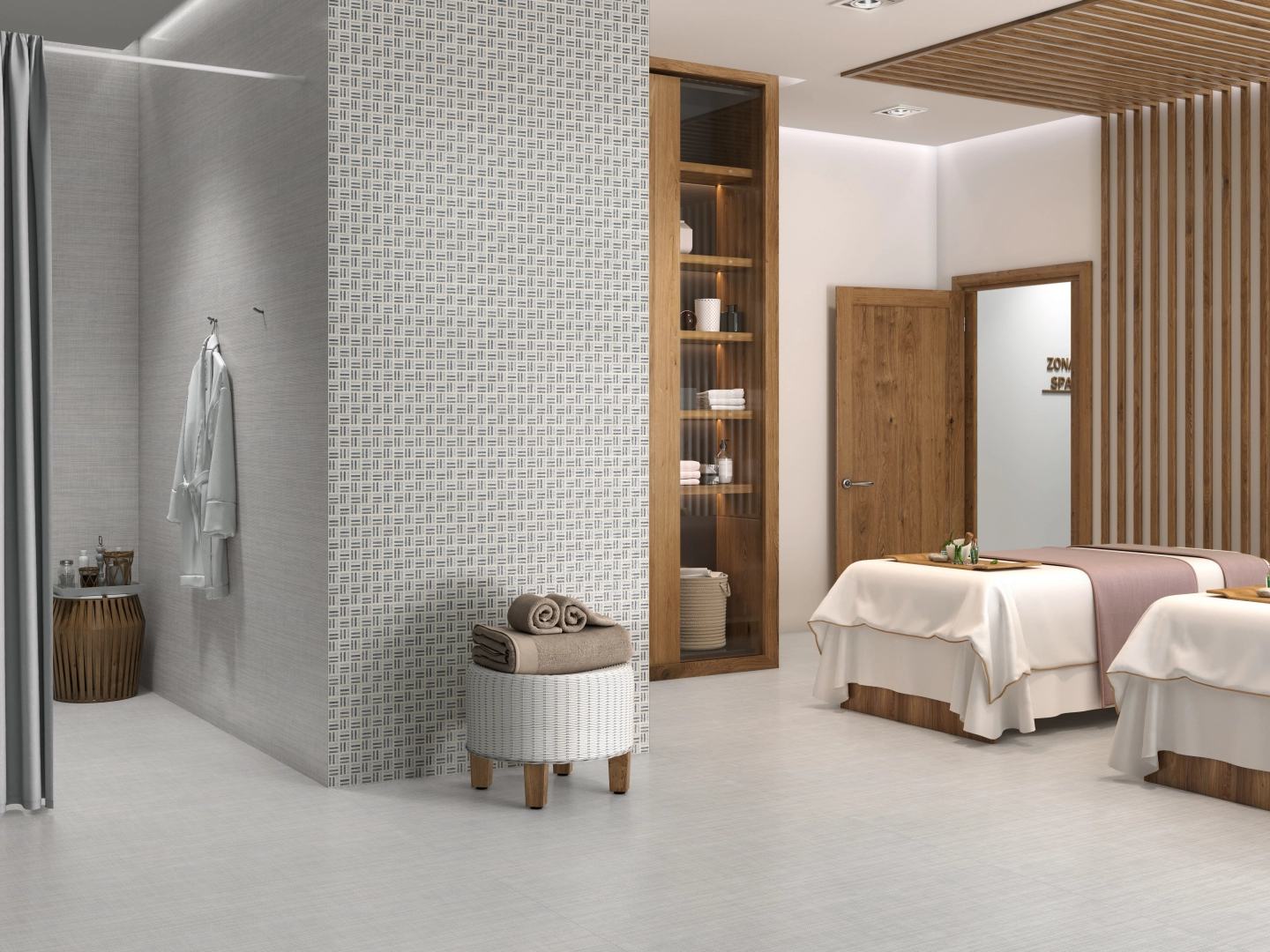 Gres Ape HABITAT efekt dywan - aranzacja w elewacji domu