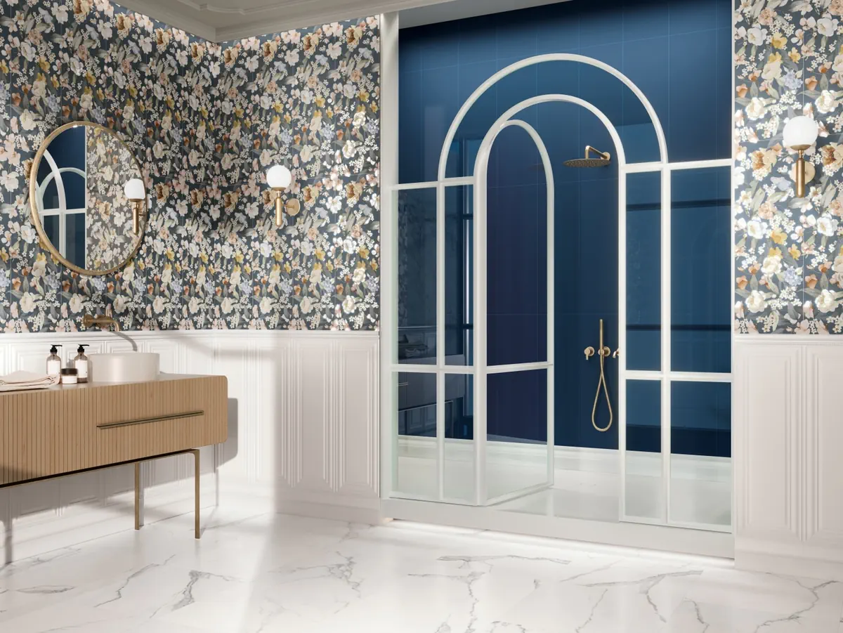 Gres Ape COLORFUL efekt kolor - aranzacja w eleganckiej lazience