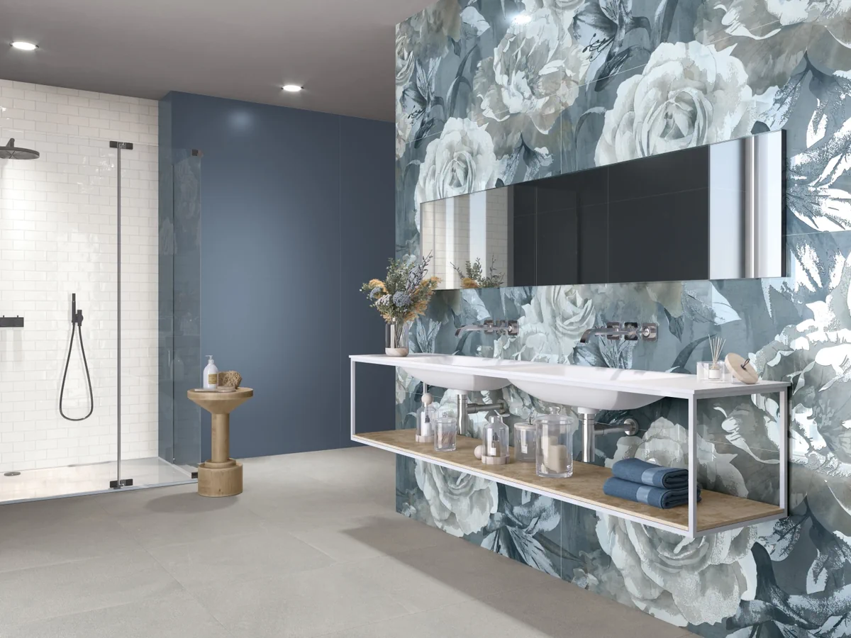 Gres Ape FOUR SEASONS efekt kolor - aranzacja w nowoczesnym salonie