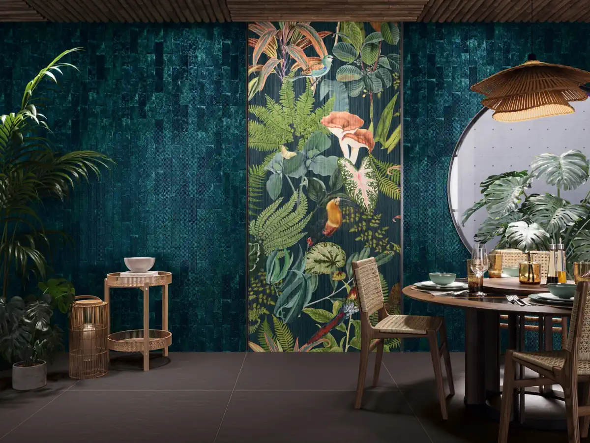 Gres ape ATELIER efekt tapeta - aranzacja w eleganckiej lazience