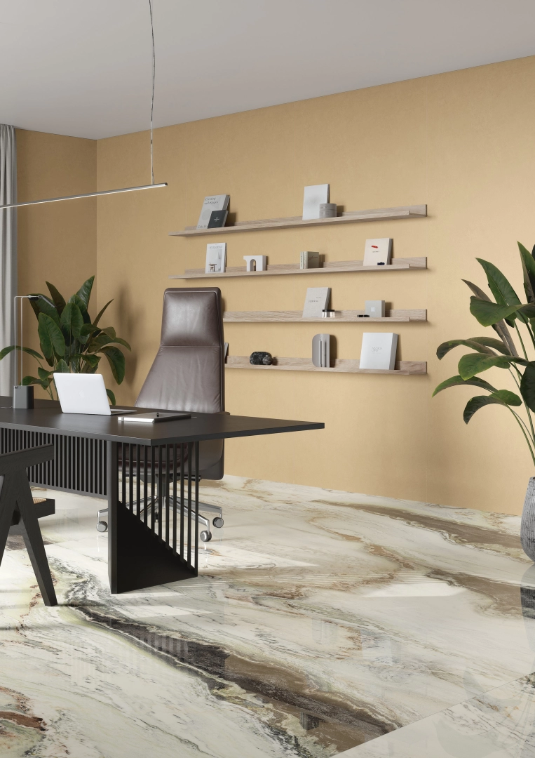 Gres Ariostea BALANCE efekt beton - aranzacja w eleganckiej lazience