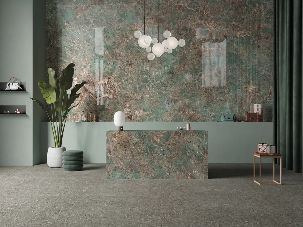 Gres Ariostea ULTRA MARMI efekt marmur - aranzacja w eleganckiej lazience