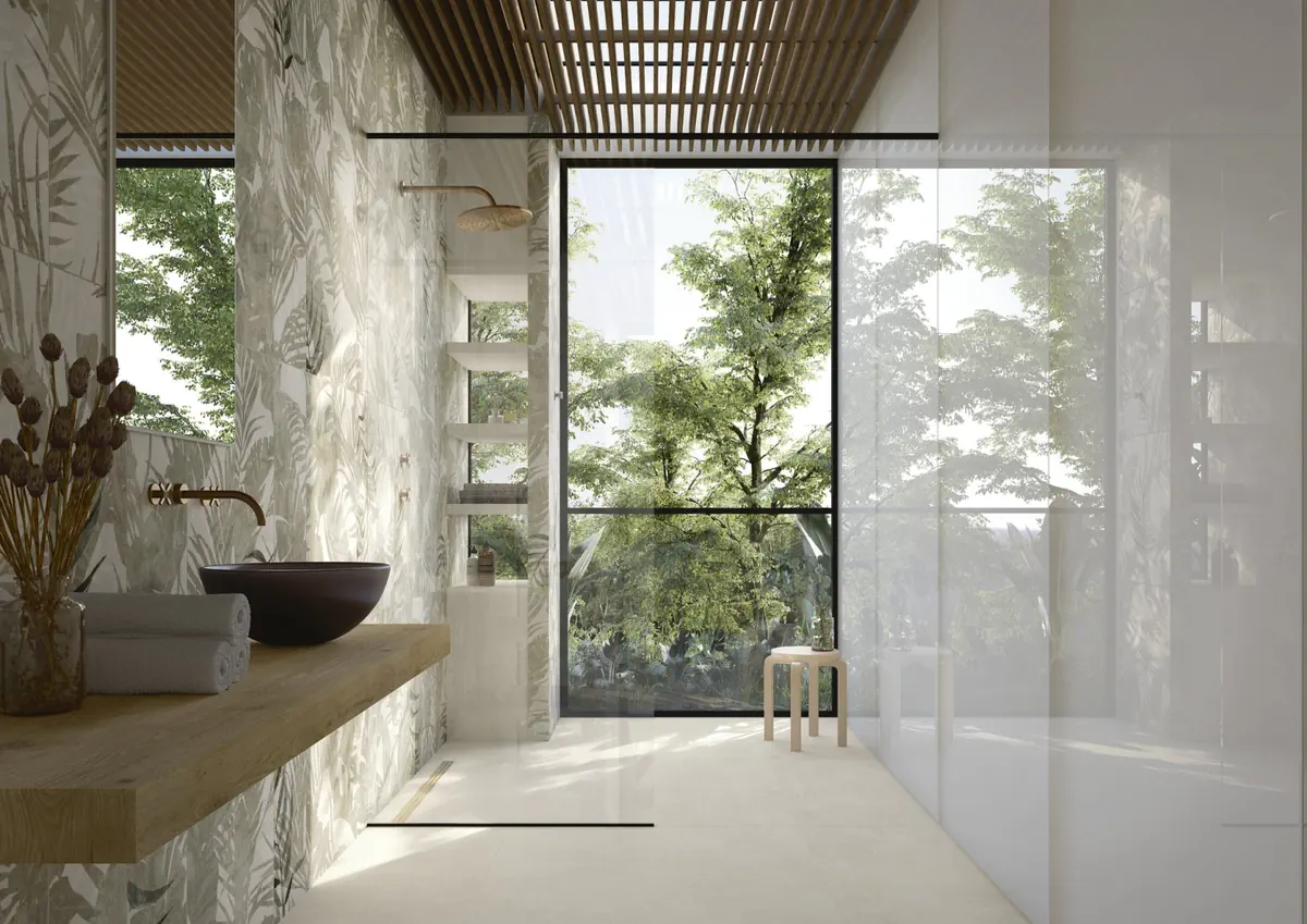Gres Ariostea URBAN ACTIVE efekt beton - aranzacja w elewacji domu