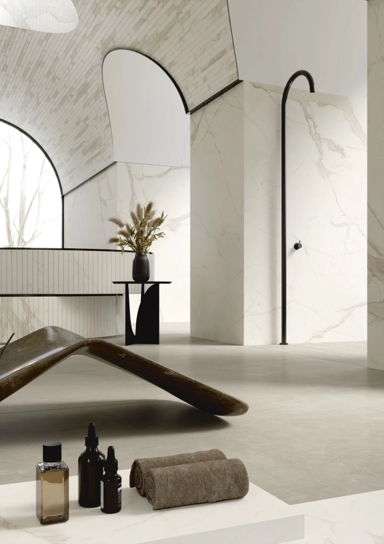 Gres Ariostea MARBLE ACTIVE efekt marmur - aranzacja w eleganckiej lazience