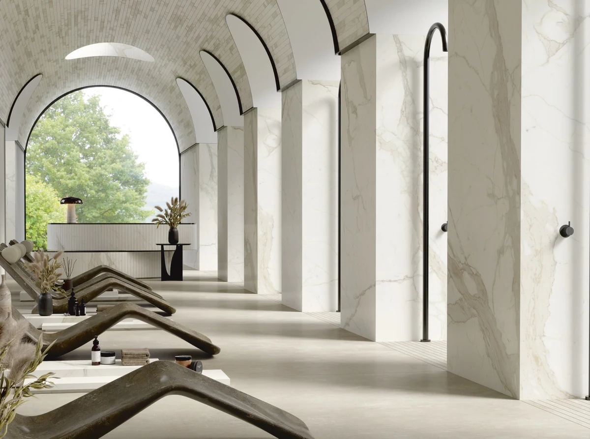 Gres Ariostea MARBLE ACTIVE efekt marmur - aranzacja w eleganckiej lazience