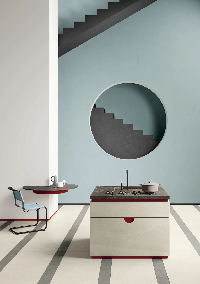 Gres Ariostea UNI ACTIVE efekt kolor - aranzacja w eleganckiej lazience