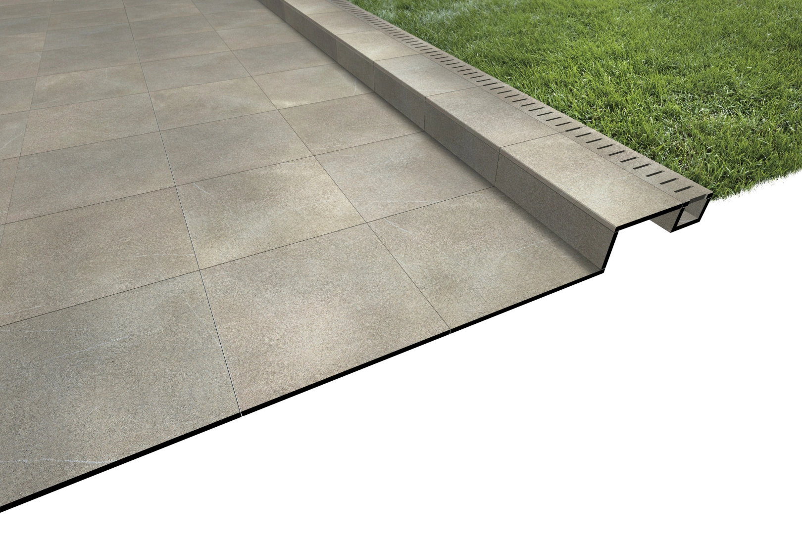 Gres Ariostea OUTDOOR efekt kamień - aranzacja w eleganckiej lazience
