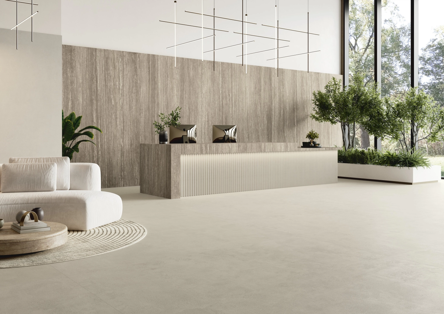 Gres Ariostea BALANCE efekt beton - aranzacja w eleganckiej lazience