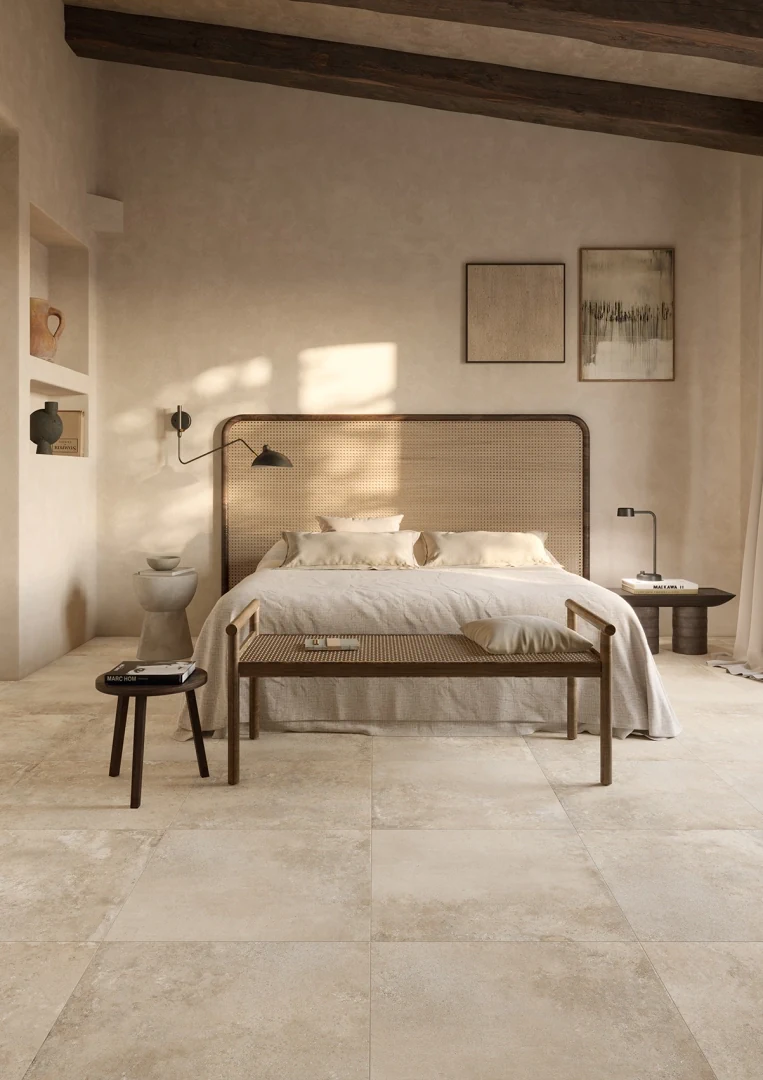Gres Ascot URBANICA efekt beton - aranzacja w minimalistycznym wnetrzu