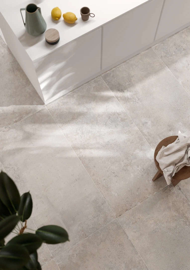 Gres Ascot URBANICA efekt beton - aranzacja w eleganckiej lazience