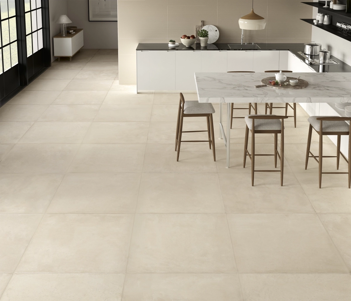 Gres Ascot COMFORT R efekt beton - aranzacja w elewacji domu