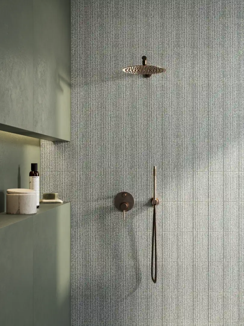 Gres Ascot OITA efekt kolor - aranzacja w eleganckiej lazience