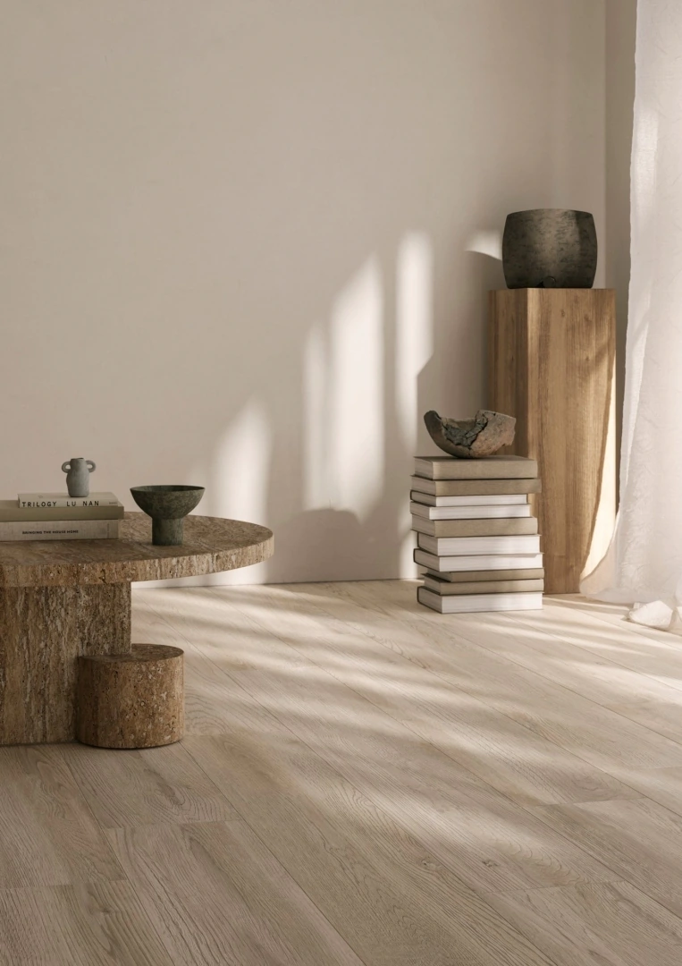 Gres Ascot DEEP WOOD efekt drewno - aranzacja w elewacji domu