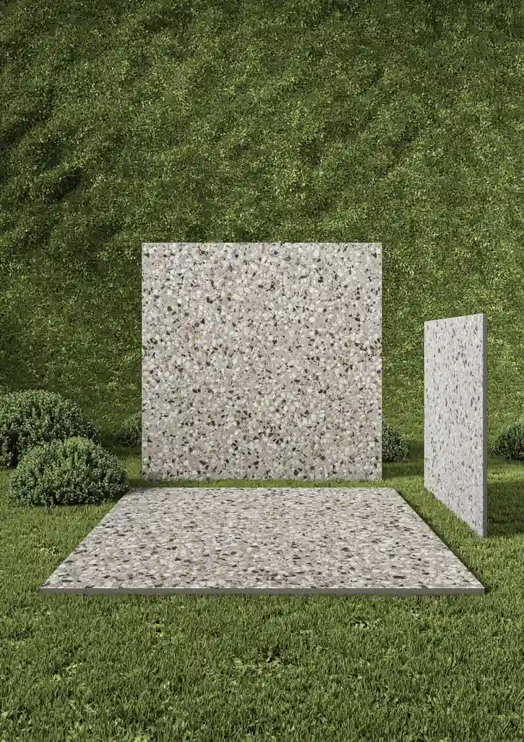 Gres Ascot KADO efekt beton, terrazzo - aranzacja w eleganckiej lazience