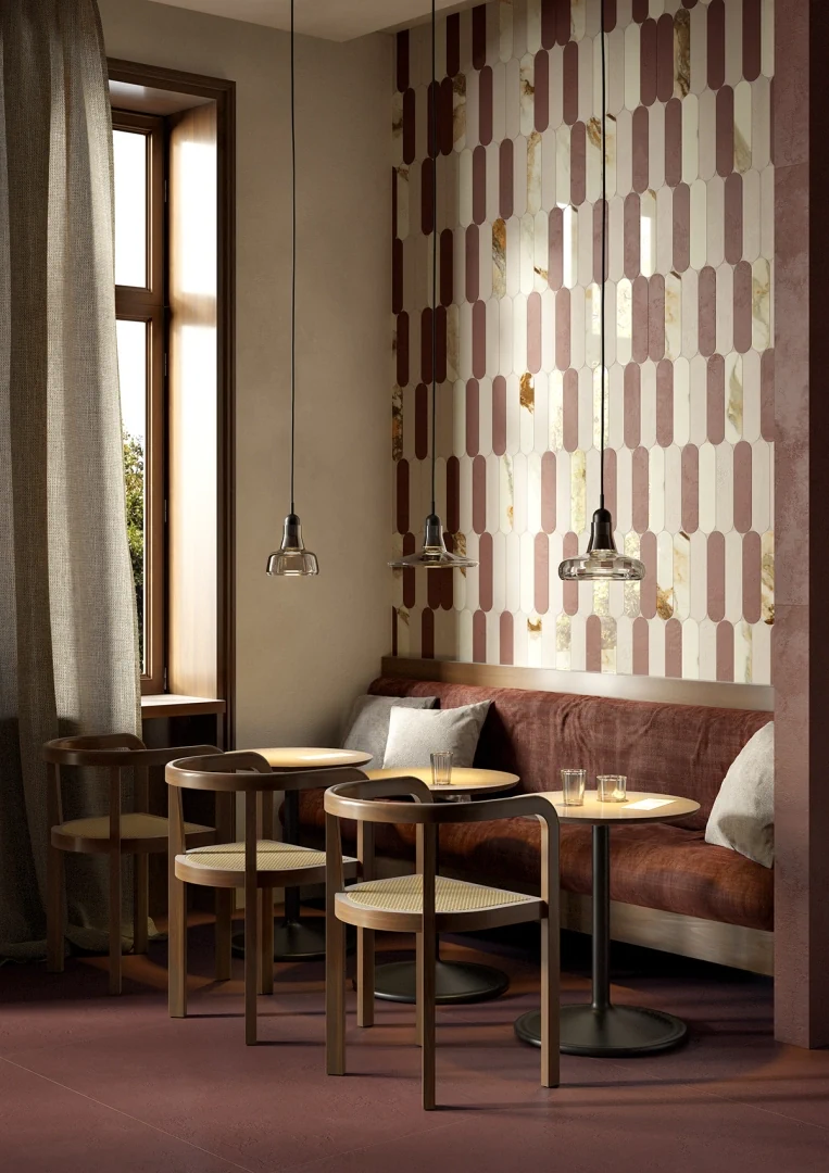 Gres Ascot PIGMENTA efekt beton - aranzacja w przestronnym holu