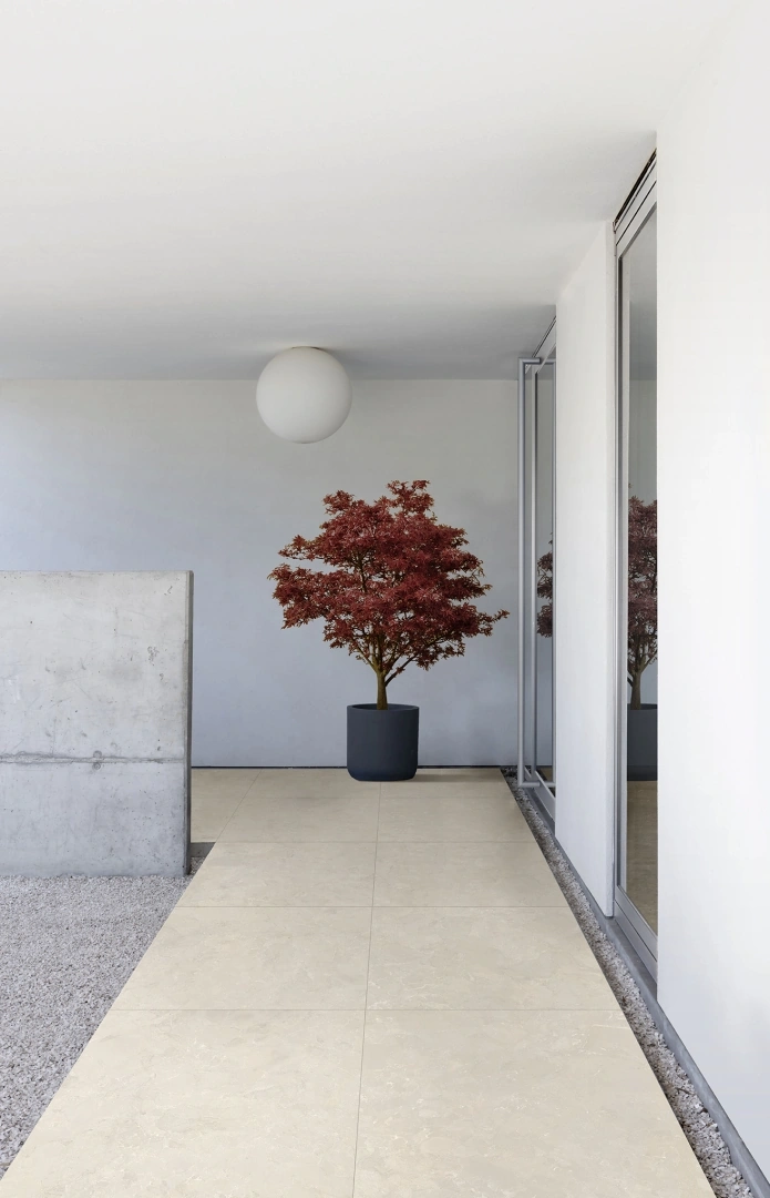 Gres Ascot ARA STONE efekt kamień - aranzacja w eleganckiej lazience