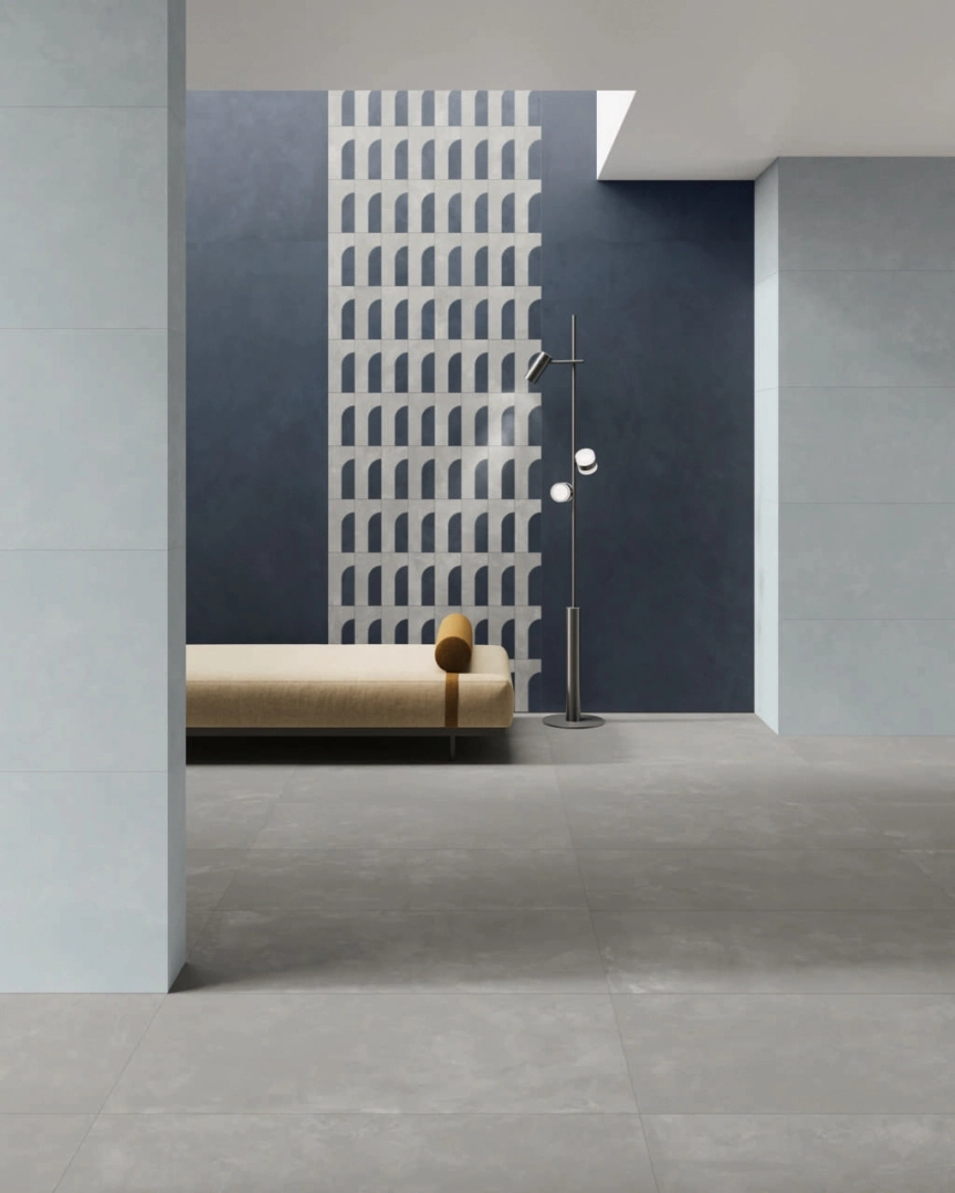 Gres Caesar JOIN efekt beton - aranzacja w eleganckiej lazience