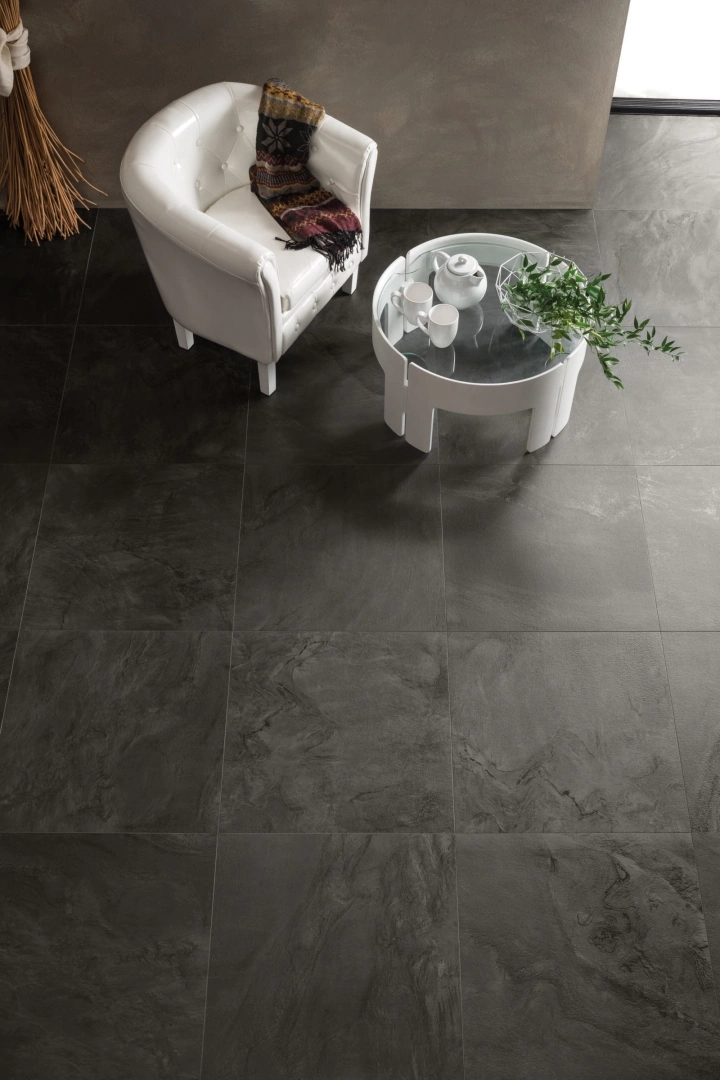 Gres Caesar INNER efekt kamień - aranzacja w eleganckiej lazience