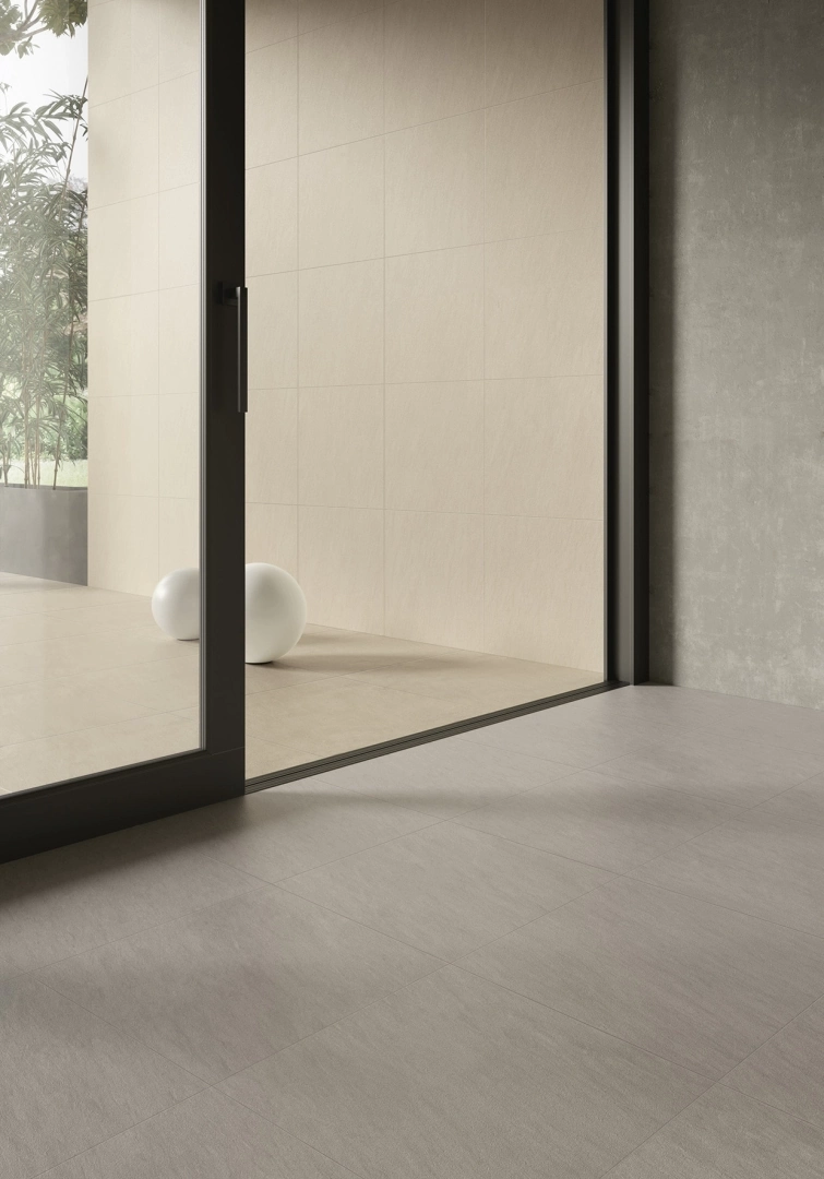 Gres Caesar KEY_MOOD efekt kamień - aranzacja w eleganckiej lazience