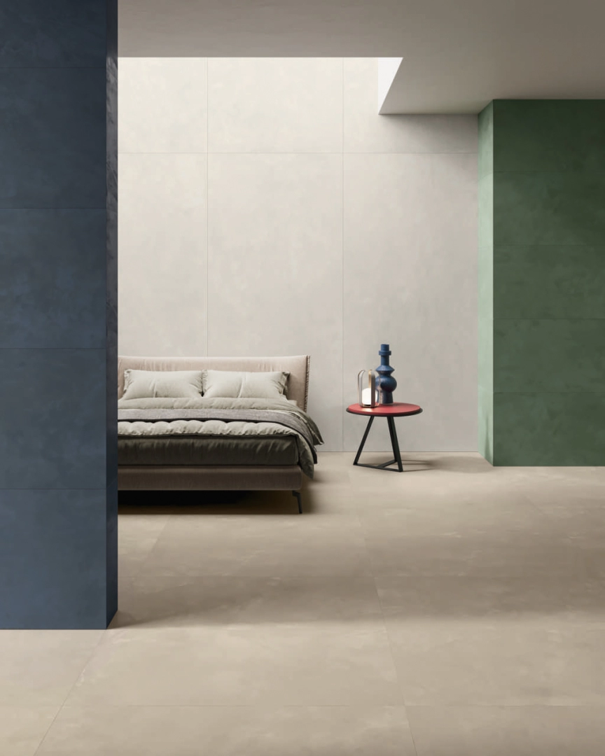 Gres Caesar JOIN efekt beton - aranzacja w eleganckiej lazience