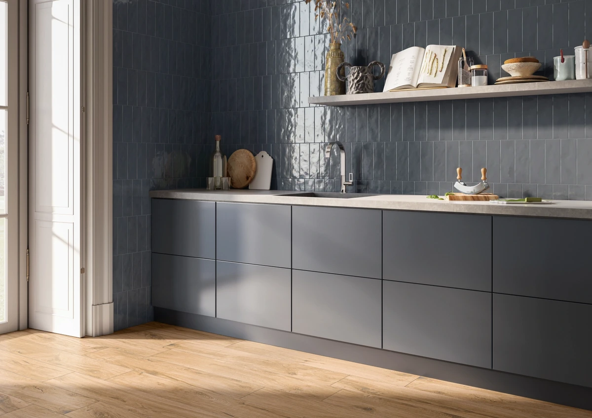Gres Casalgrande Padana BRICKWORKS NUANCES efekt wzór, kolor - aranzacja w eleganckiej lazience