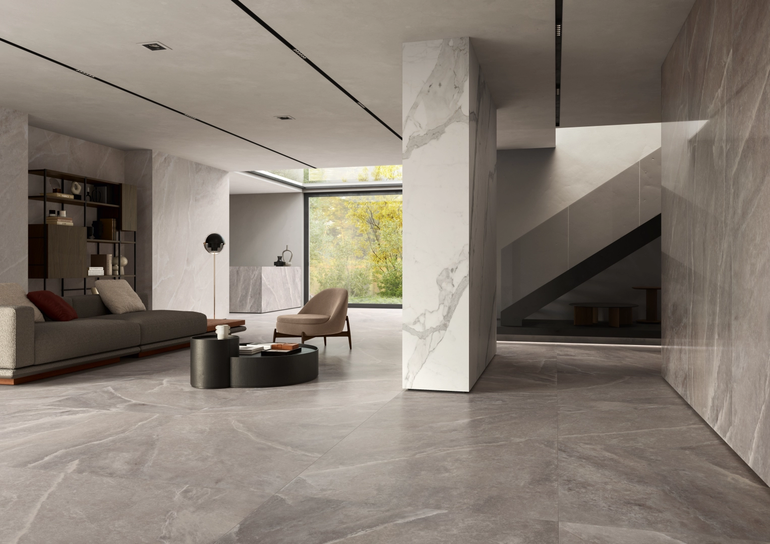 Gres Casalgrande Padana SUPREME efekt marmur - aranzacja w eleganckiej lazience