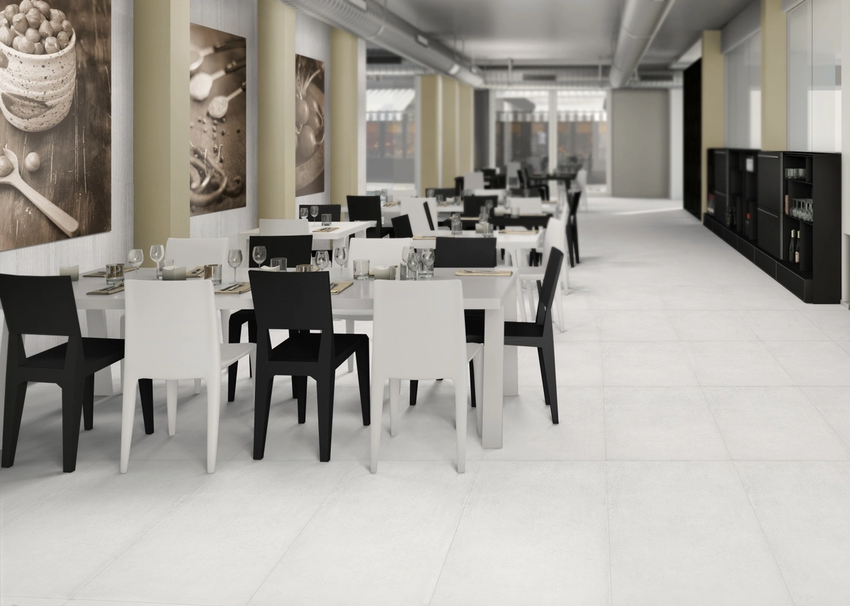 Gres Casalgrande Padana CEMENTO efekt beton - aranzacja w minimalistycznym wnetrzu