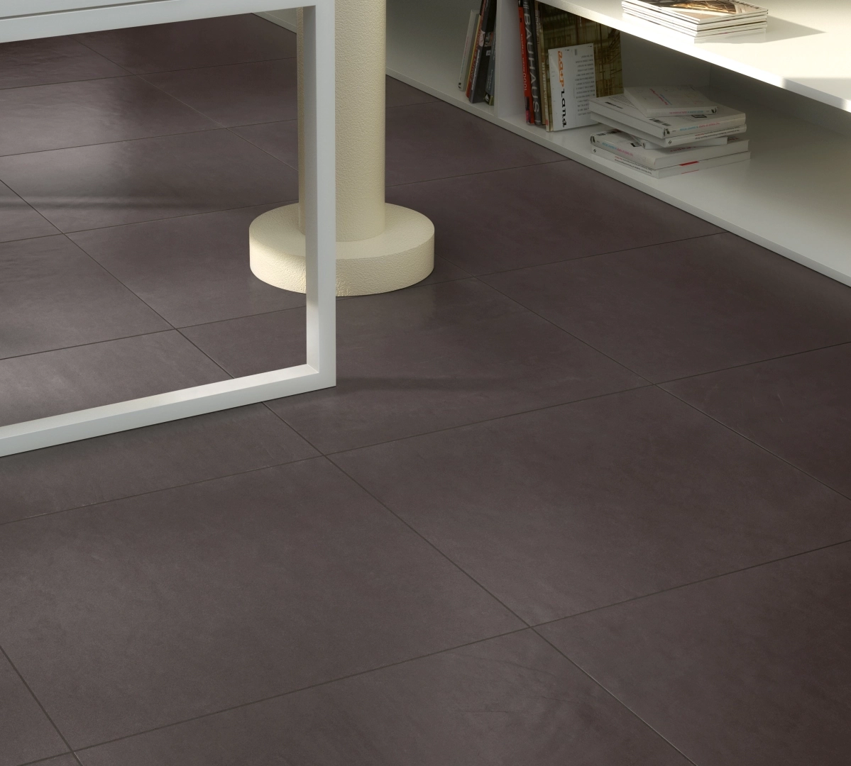 Gres Casalgrande Padana ARCHITECTURE efekt kolor - aranzacja w minimalistycznym wnetrzu