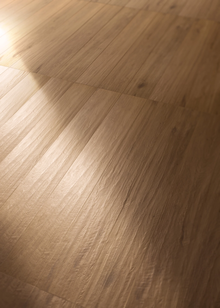 Gres Casalgrande Padana TAVOLATO efekt drewno - aranzacja w eleganckiej lazience