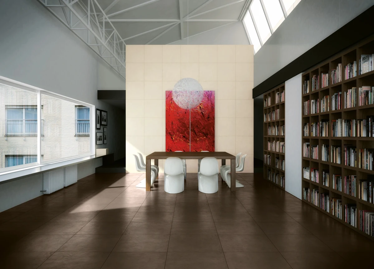 Gres Casalgrande Padana ARCHITECTURE efekt kolor - aranzacja w eleganckiej lazience