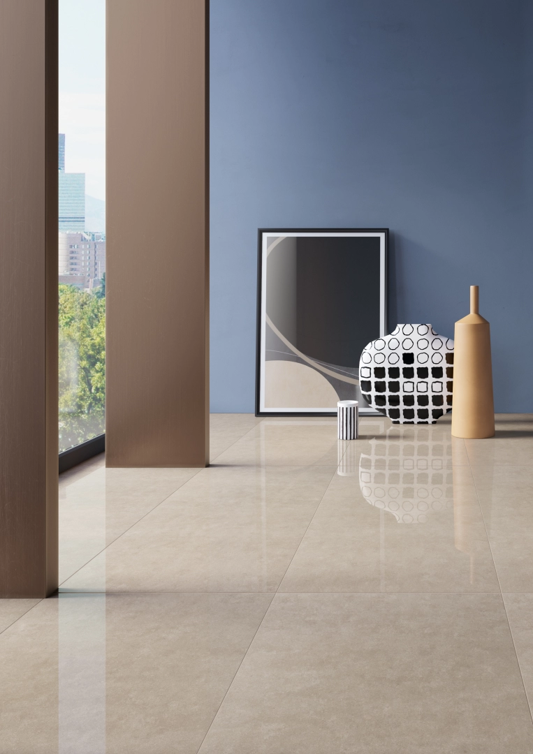 Gres Casalgrande Padana TIMELESS efekt beton - aranzacja w eleganckiej lazience