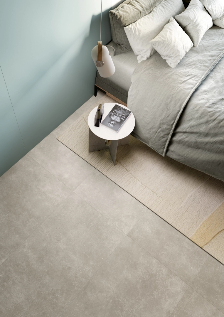 Gres Casalgrande Padana METROPOLIS efekt beton - aranzacja w eleganckiej lazience