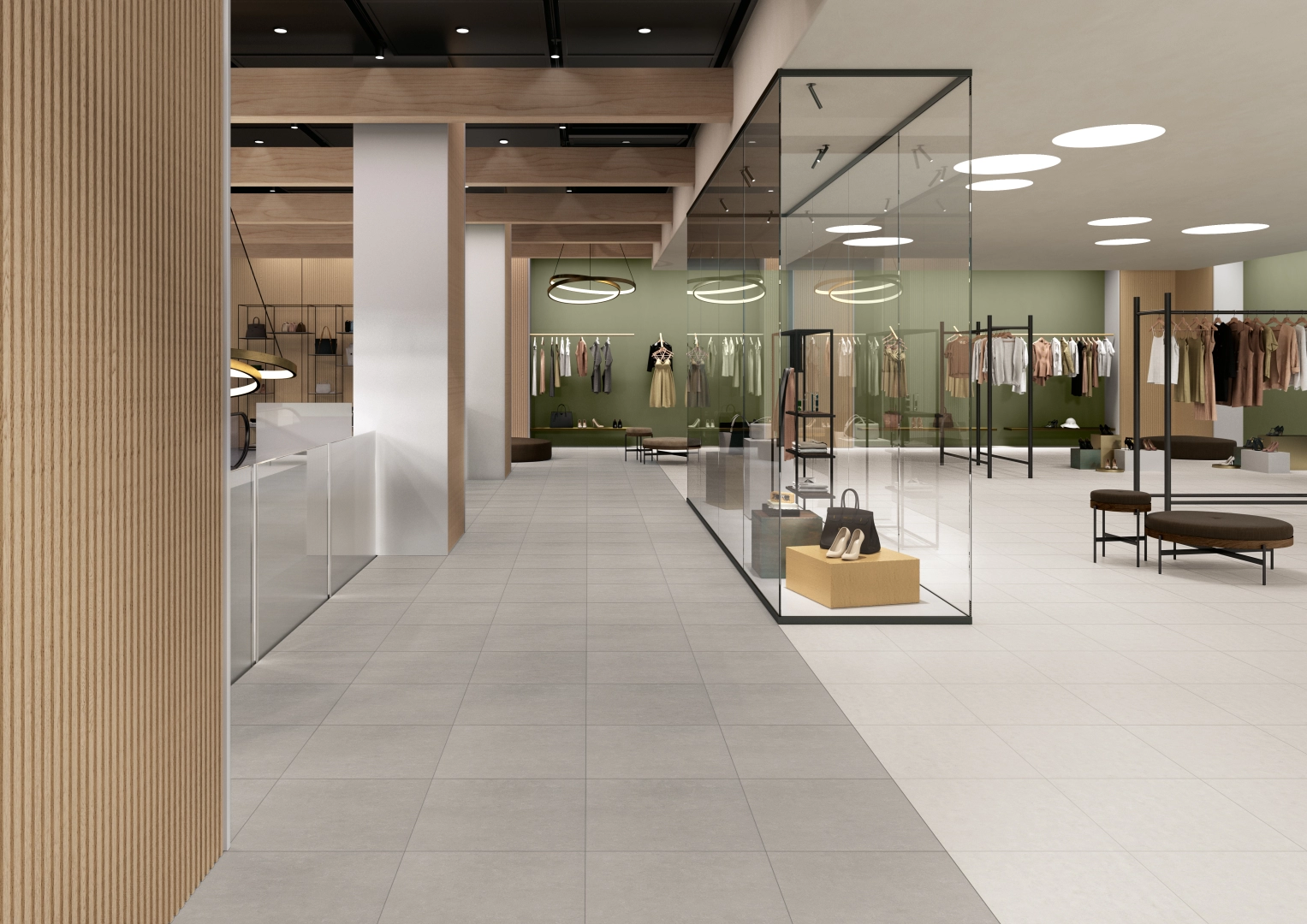 Gres Casalgrande Padana TIMELESS efekt beton - aranzacja w eleganckiej lazience