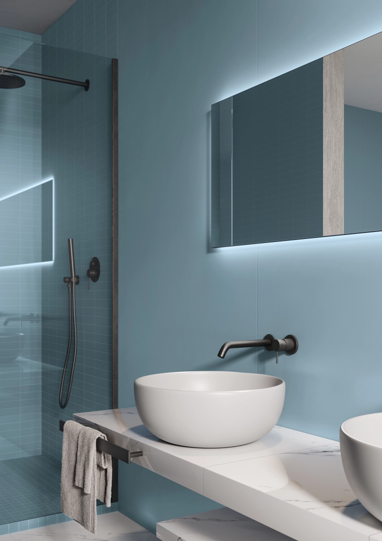 Gres Casalgrande Padana ATELIER efekt kolor - aranzacja w elewacji domu