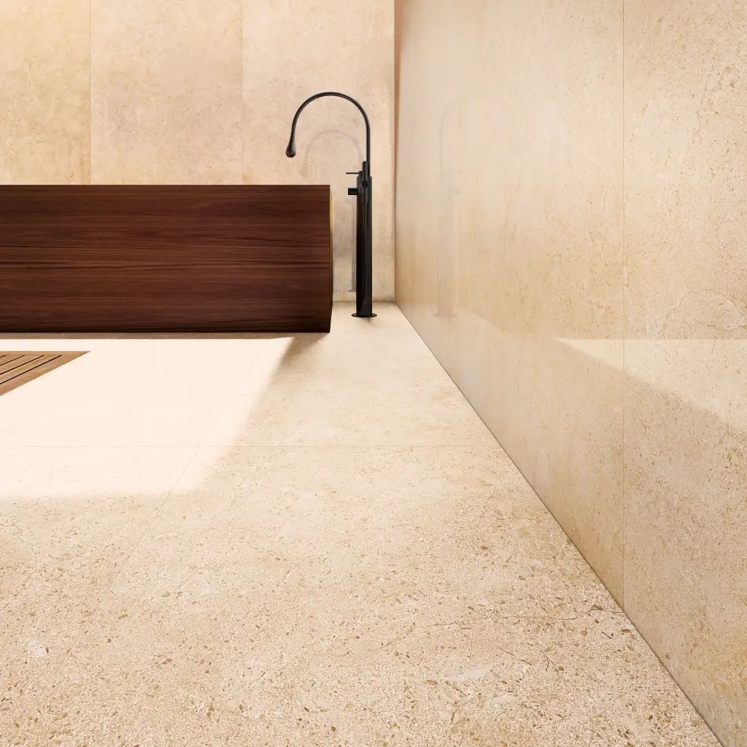 Gres Casalgrande Padana MARMOSMART efekt marmur - aranzacja w eleganckiej lazience