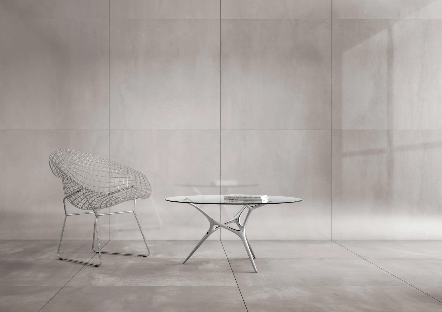 Gres Casalgrande Padana STEELTECH efekt beton, metal - aranzacja w elewacji domu