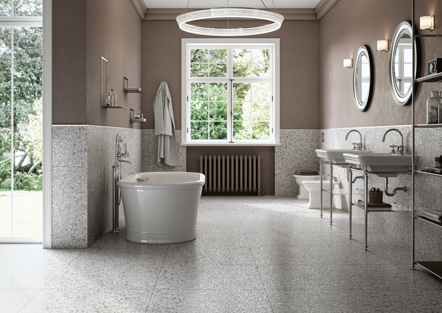 Gres Casalgrande Padana TERRAZZO efekt terrazzo - aranzacja w elewacji domu