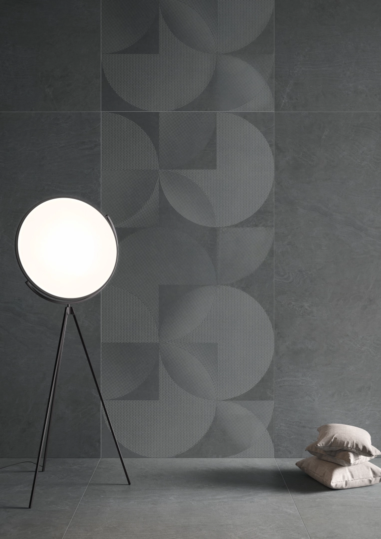 Gres Casalgrande Padana PIETRE DI PARAGONE efekt terrazzo, kamień - aranzacja w eleganckiej lazience