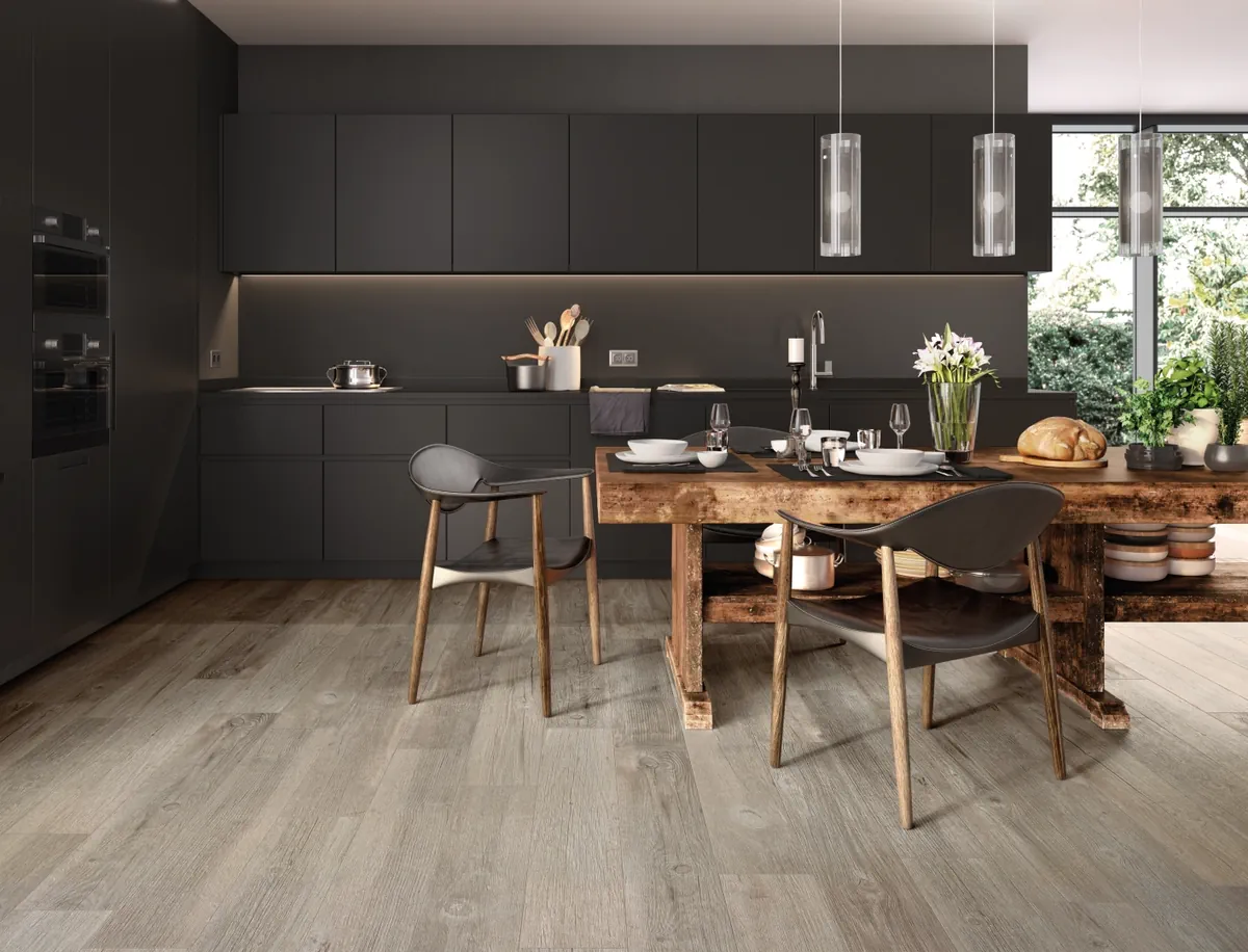 Gres Casalgrande Padana COUNTRY WOOD efekt drewno - aranzacja w elewacji domu