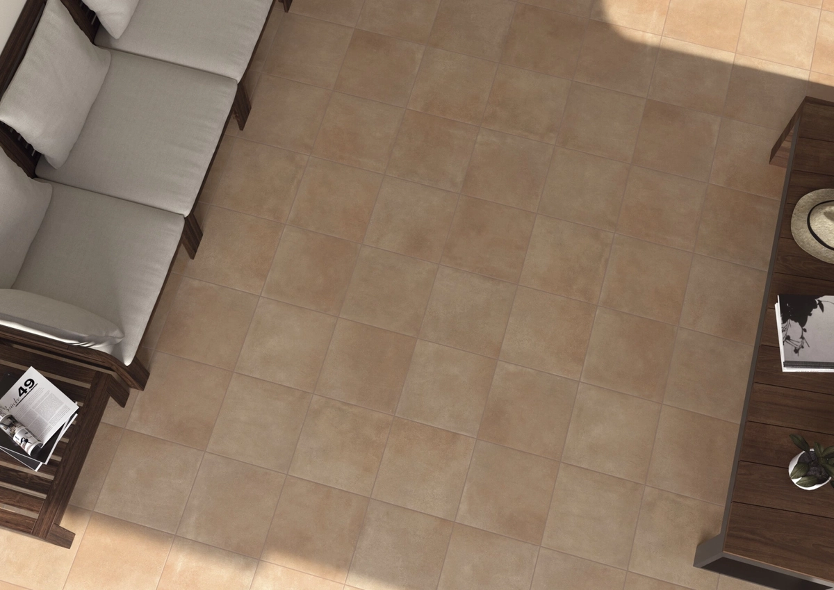Gres Cifre OLBA efekt wzór - aranzacja w eleganckiej lazience