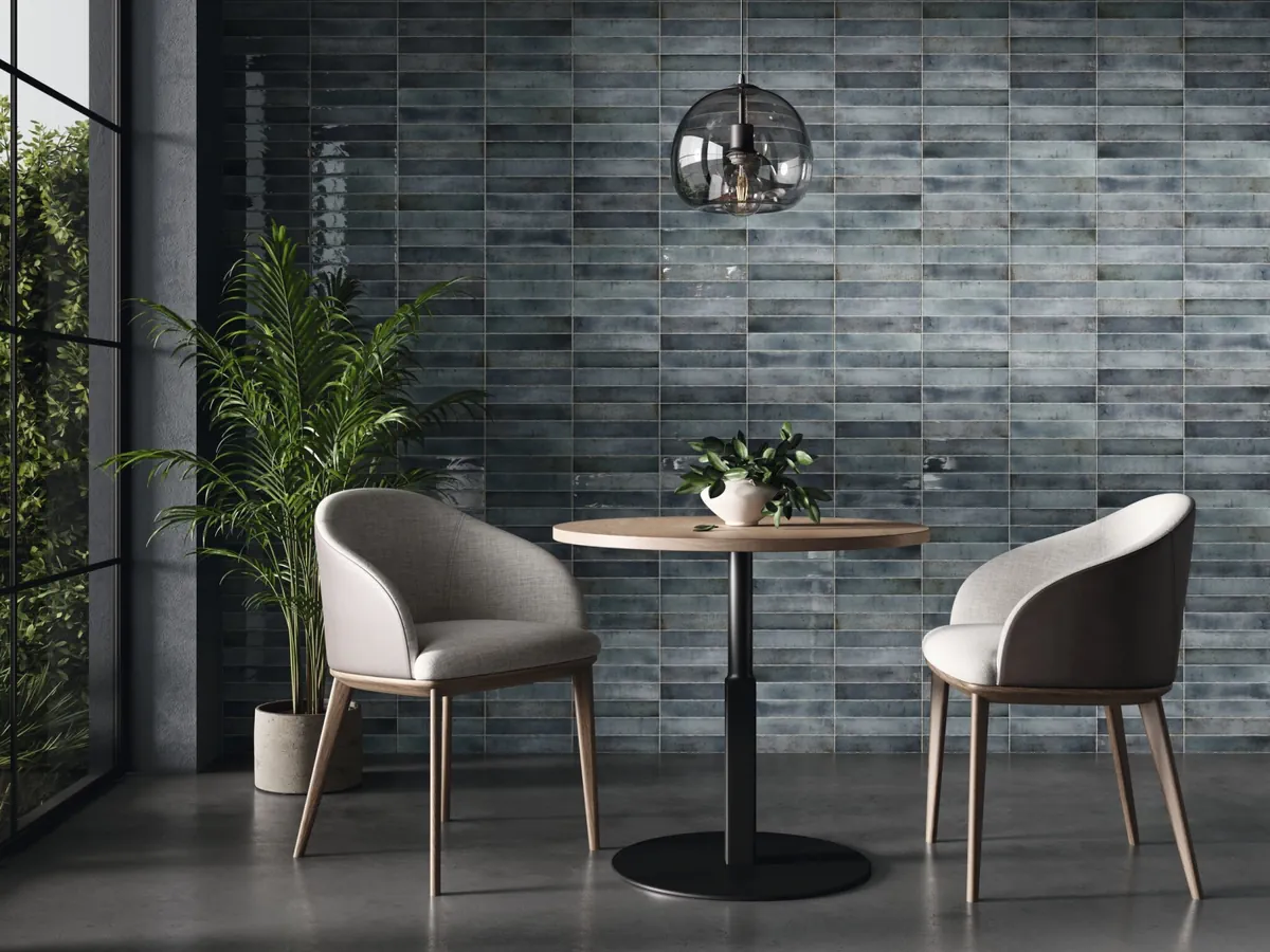 Gres Cifre NAUTALIS efekt cegła - aranzacja w eleganckiej lazience