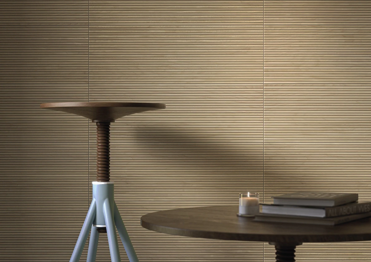 Gres Cifre KIE efekt drewno - aranzacja w eleganckiej lazience