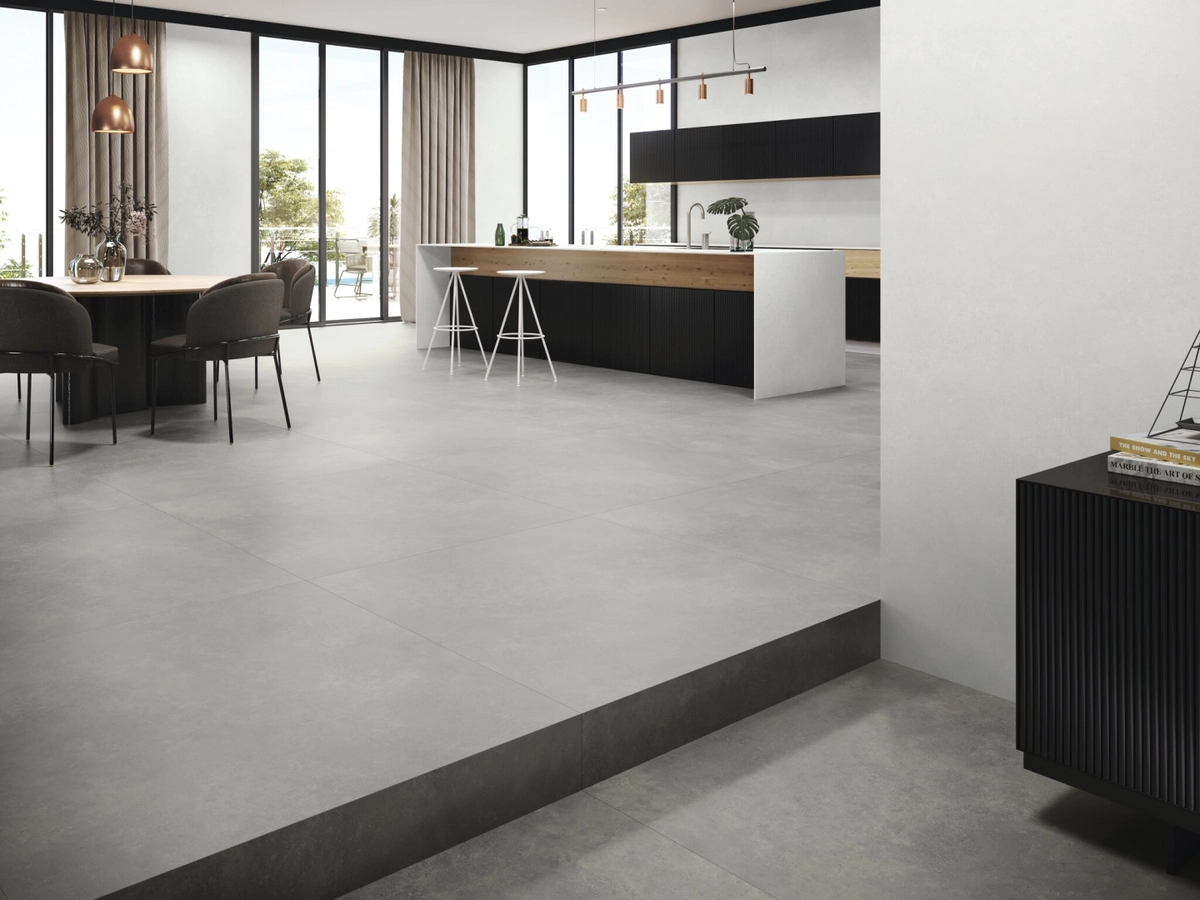 Gres Cifre NEXUS efekt kamień - aranzacja w eleganckiej lazience