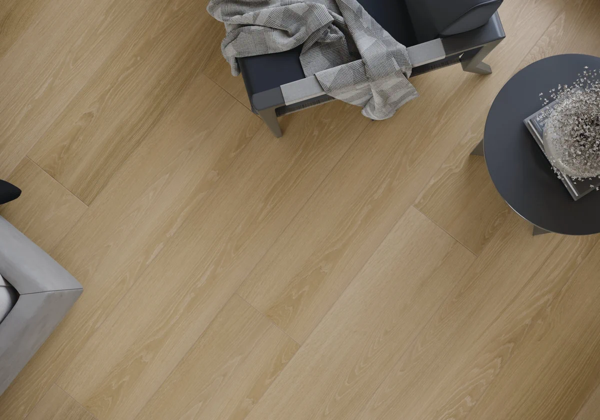 Gres Cifre PALERMO efekt drewno - aranzacja w eleganckiej lazience